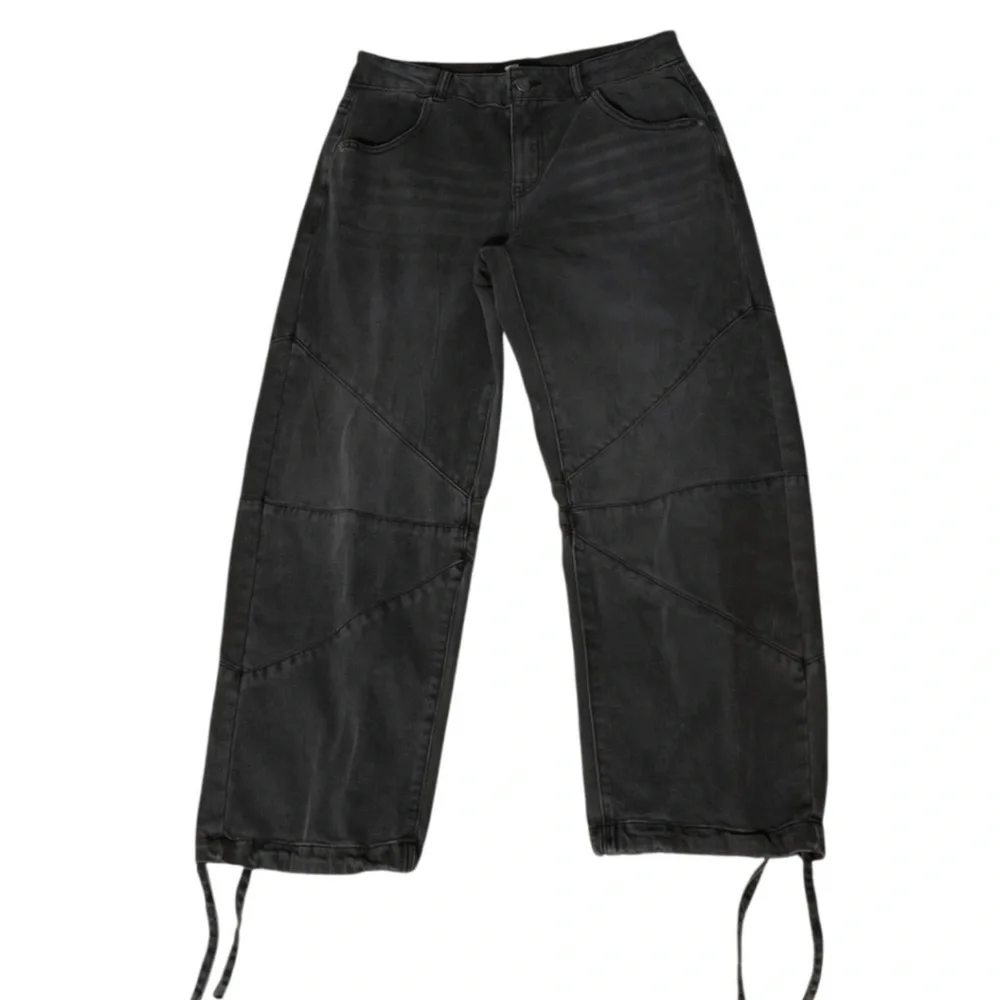 Madden NYC Black Barrel Jeans 10 - Picture 4 of 9